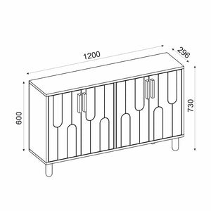 credenza grafica 4 ante vinci legno dimensioni concept u