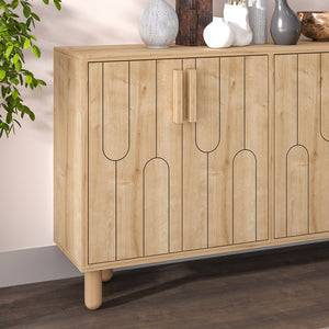 credenza grafica a 4 ante vinci in legno packshot aperta concept u