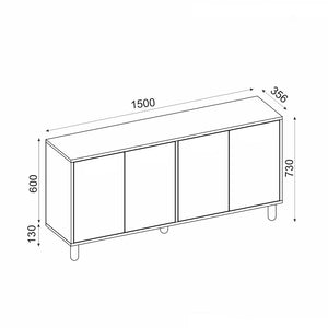 credenze grafico bianco viret dimensioni concept u