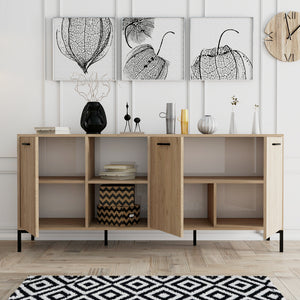credenze in legno di rovere aura aperto concept u