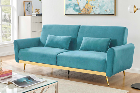 divano convertibile tessuto blu Cyano 