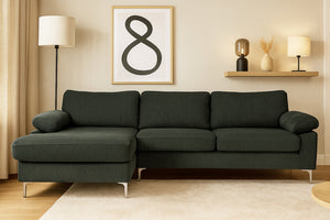 divano angolare a 4 posti velluto a velluto verde galway atmosfera concept u