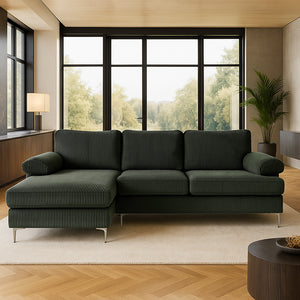 divano angolare a 4 posti velluto a velluto verde galway faccia 2 concept u