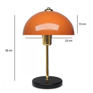 lampada da avolo a fungo arancione dimensioni armance concept u