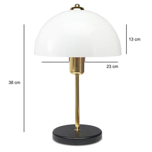 lampada da tavolo a fungo bianco lisette dimensioni concept u