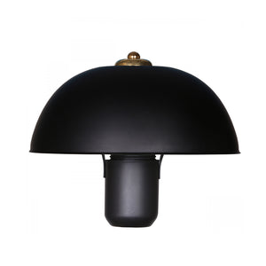 lampada da tavolo in metallo nero con cappello di Agatha concept u