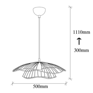 Lampada a sospensione nero Lola Concept-U dimensione