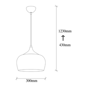 Lampada a sospensione Camille Concept-U dimensione