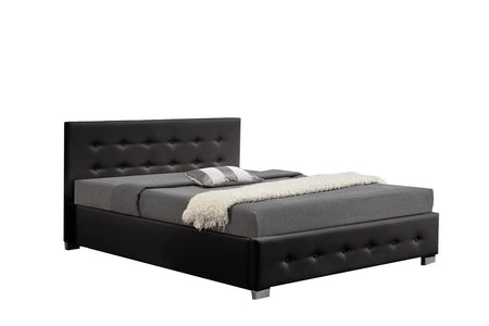 Struttura letto di design 140 x 190 cm Nero con box contenitore Newington