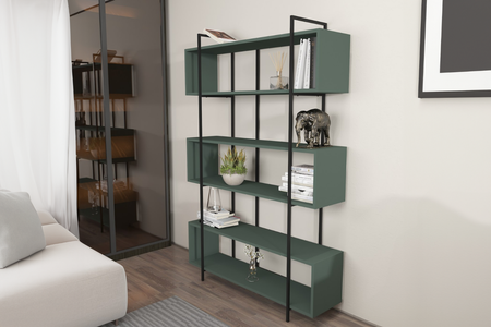 libreria di design grigio chiaro luli rettangolo concept u