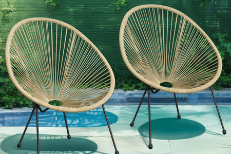 Set di 2 poltrone Acapulco beige