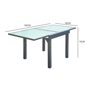 Tavolo da giardino allungabile 8 posti in alluminio Dimensioni tavolo allungabile Molvina