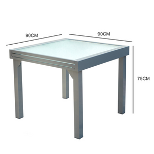 Tavolo da giardino allungabile 8 posti in alluminio Dimensioni tavolo Molvina