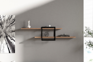 mensole di design in legno e nero rettangolari paro concept u