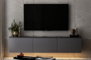 Porta TV moderno con contenitore 160 cm rettangolo nael antracite concept u