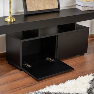 mobile porta tv a 2 ante in legno nero con base zoom concept u