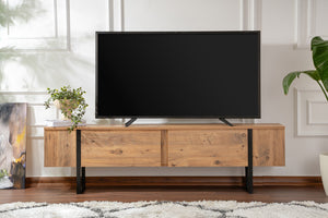mobiletto tv industriale pino nero moov atmosfera concept u