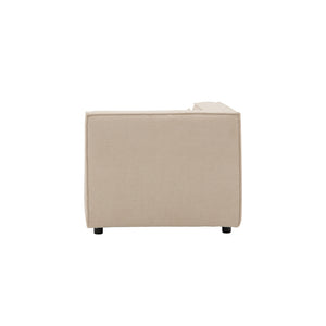 modulare 3 posti bouclette beige packshot modulo modulare profilo angolare Tessuto bouclé - Beige concept u