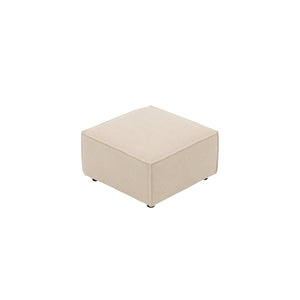 pacchetto modulare bouclette 3 posti beige pouf dall'alto modulare Tessuto bouclé - Beige concept u