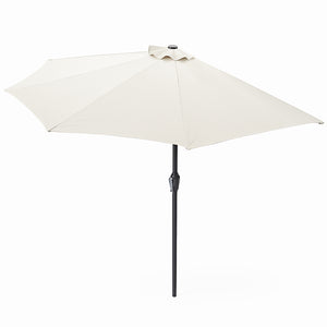 Mezzo parasole da balcone 270 cm ecru in alluminio Catane packshot vista dall’alto