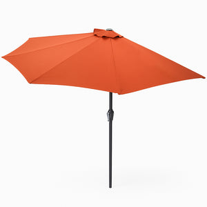 Mezzo parasole da balcone 270 cm terracotta in alluminio Catane packshot vista dall’alto