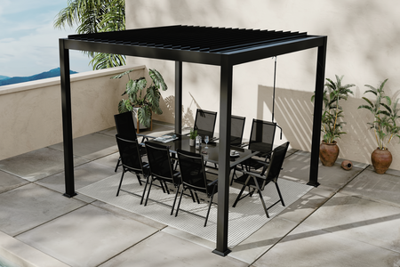 Pergola bioclimatica in acciaio 3x3 - ambiente