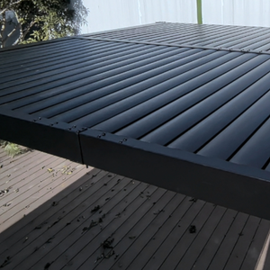 pergola nera vista dall'alto concept u 4x3m