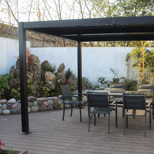 pergola nera lato sinistro concept u 4x3m