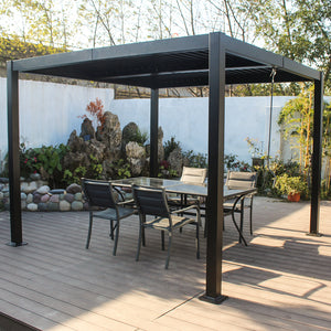 pergolato nero concept u 3x3m