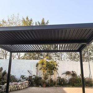 pergola nera vista dal basso mista concept u