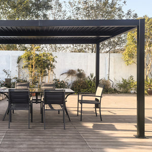 pergolato nero vista frontale concept u