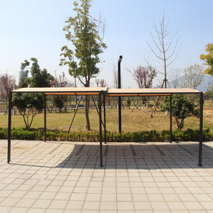 pergola retrattile in tela 3x3 grigio-arancione Icaria forma aperta concept u