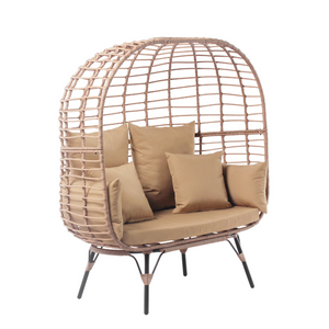 Poltrona egg resina effeto rattan Jane Concept-U - sfondo bianco