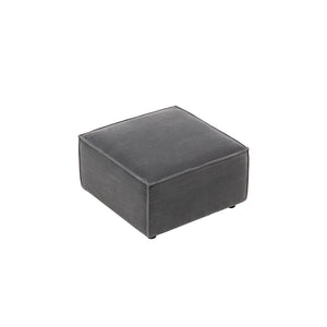 pouf modulare Packshot a 3 posti in velluto a coste grigio Velluto a coste - Grigio antracite concept u