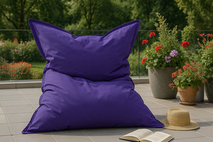 pouf rettangolare viola moku ambiente