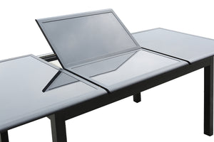 Tavolo da giardino allungabile 12 posti ravenne nero factory concept