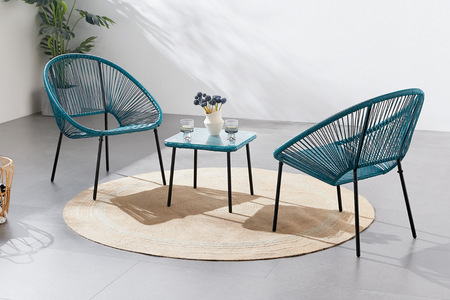 Salotto da giardino Acapulco blu ambiente - Concept-U