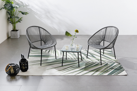 Salotto da giardino Acapulco grigio ambiente - Concept-U