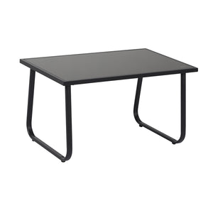 Salotto da giardino 4 posti in tessuto di poliestere nero Aurora — packshot tavolino