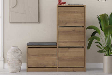 scarpiera rettangolare in legno e nero Vales concept u