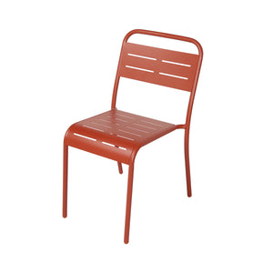 Set da pranzo da giardino 4 posti terracotta Bergame — packshot sedia