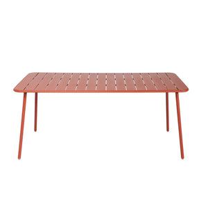 Set da pranzo da giardino 6 posti terracotta Bergame — packshot tavolo frontale