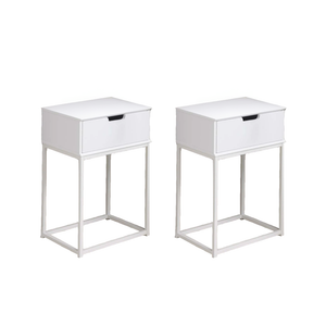 set di 2 comodini di design bianchi slumber sfondo bianco nuovo visuale concept u