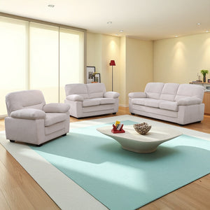 set di divani in velluto a coste beige con scena di Lincoln concept u