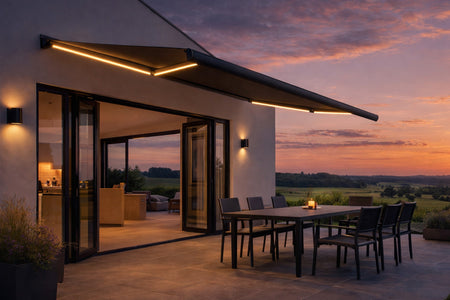 Tende da sole motorizzata in alluminio 4 x 3 m – LED integrate CETO