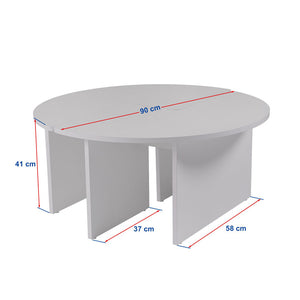 tavolino da caffe rotondo duo in pino dimensioni azus concept u
