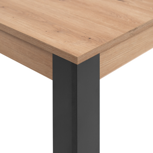tavolo allungabile legno e tolosa nero fondo bianco zoom gamba concept u