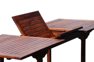 Tavolo da giardino estensible teak oliato 8 sedie rettangolare Lubok