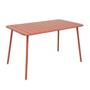 Tavolo da pranzo da giardino 4-6 posti 120x70 cm terracotta Bergame — packshot vista 3/4