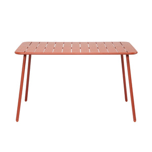 Tavolo da pranzo da giardino 4-6 posti 120x70 cm terracotta Bergame — packshot vista frontale